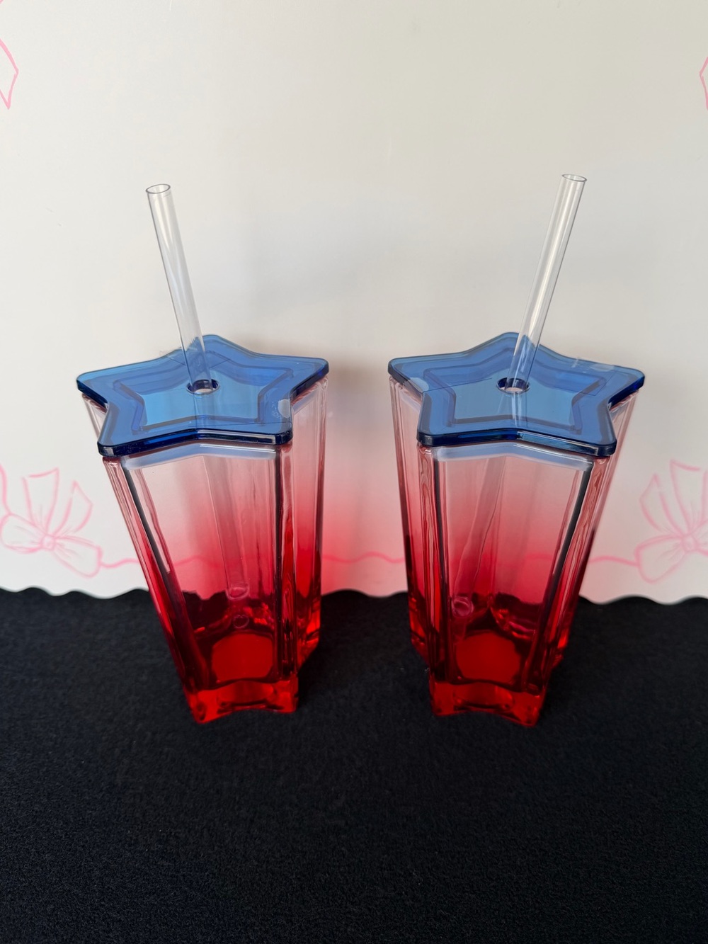 Target Bullseye 4th of July Star Glass Tumbler Red 9.5 fl oz